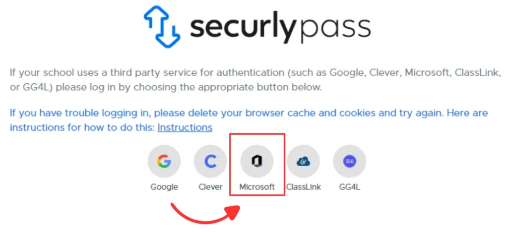 ehallpass (securlypass) Login Using Microsoft